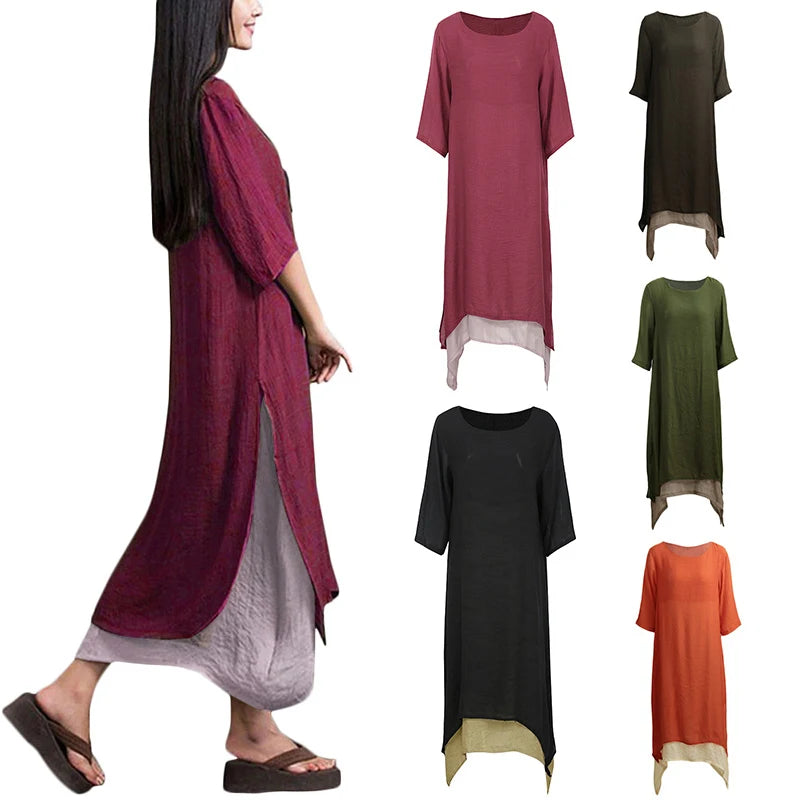 2019 Summer Dress Women Vintage Boho Dress Plus Size 3XL 4XL 5XL Retro Maxi Dress Irregular Bohemian Long Dresses robe female