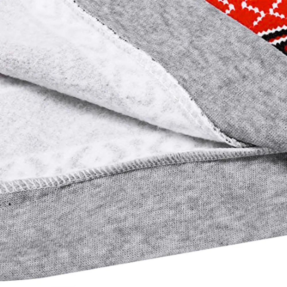 Womens Christmas Printed Hoodies Sweatshirt Xmas Ladies Tops Jumper Pullover Manteau Femme Hiver Capuche Femme