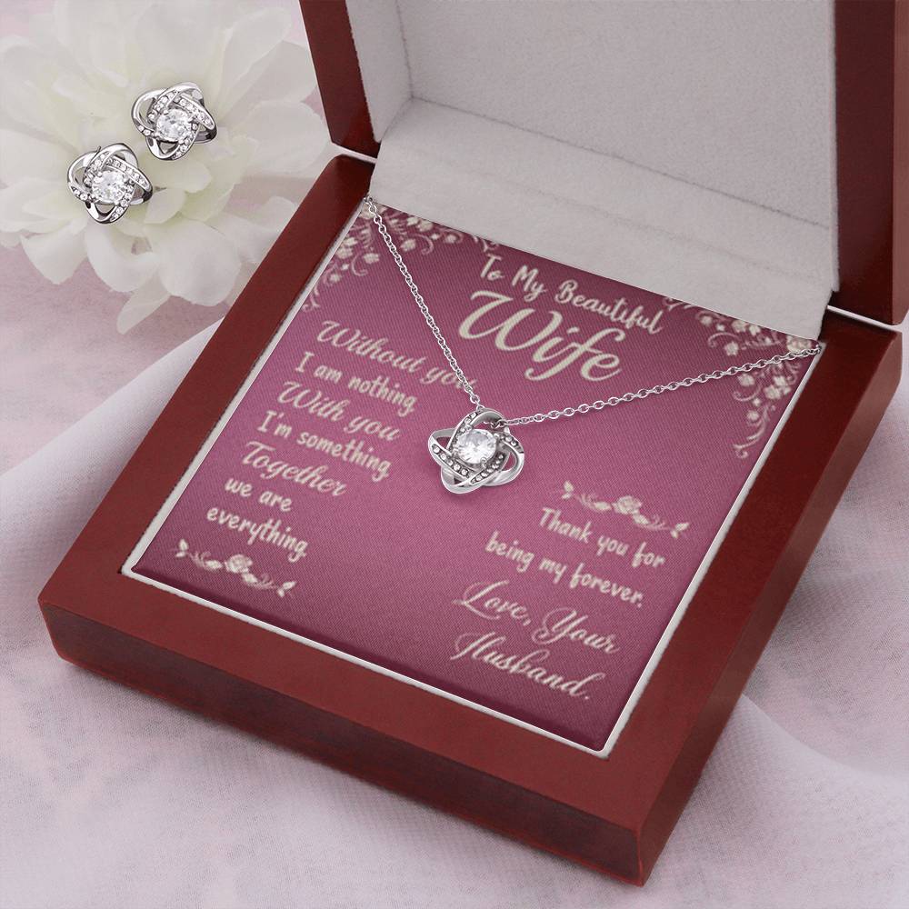 Love Knot Earring & Necklace Set