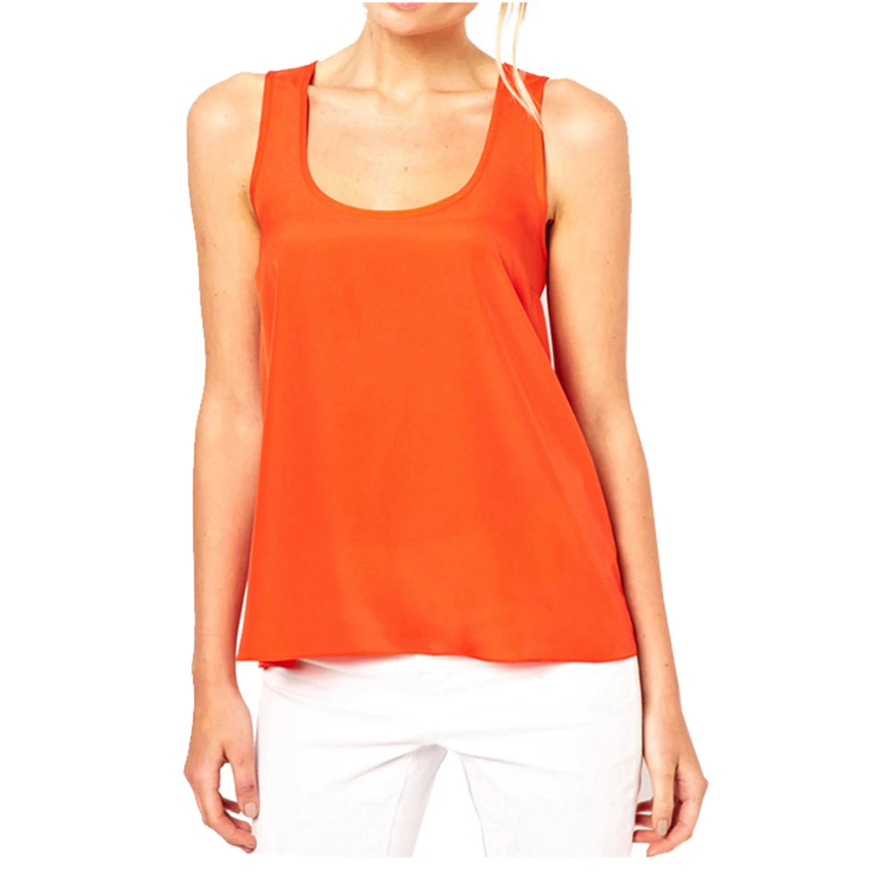 2018 Womens Top Fashion Back Hollow Shirt Summer O neck Sleeveless Casual Blusas Femininas Chiffon Blouse Ladies