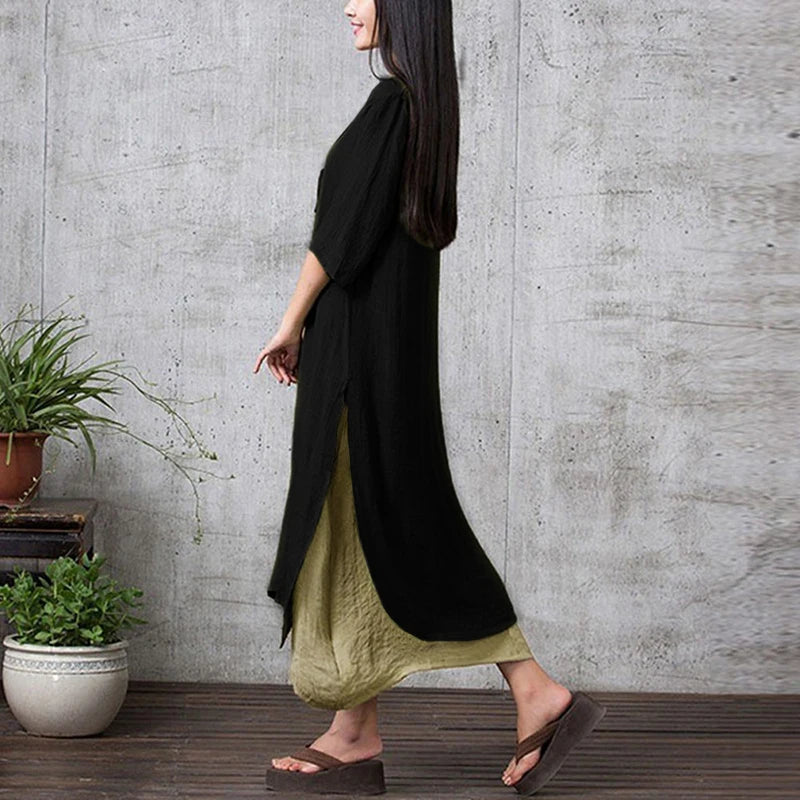 2019 Summer Dress Women Vintage Boho Dress Plus Size 3XL 4XL 5XL Retro Maxi Dress Irregular Bohemian Long Dresses robe female