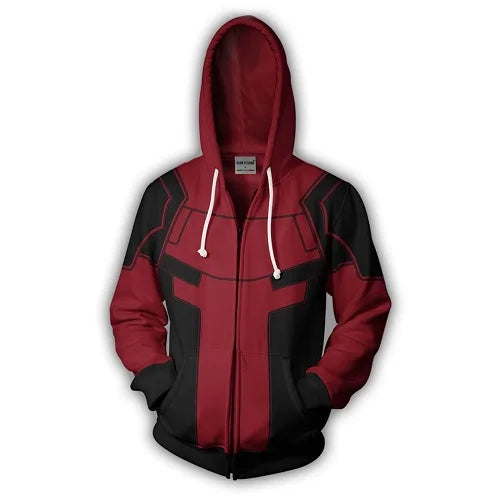 2019 new Hoodies Sweatshirts Coat Hoodies Costume Legion Clothing Deadpool Zip Up Hoodie 3D printed Zipper Hoodies tops