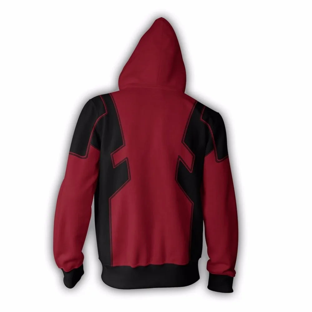 2019 new Hoodies Sweatshirts Coat Hoodies Costume Legion Clothing Deadpool Zip Up Hoodie 3D printed Zipper Hoodies tops