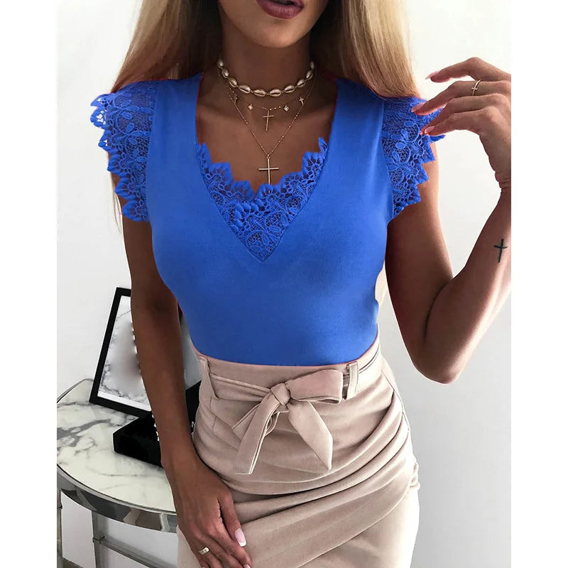 New Fashion Women Sleeveless  Shirt Casual Lace Blouse Loose Tops Shirt Womens Ladies backless Lace Up Blouse Summer Top SJ2257V