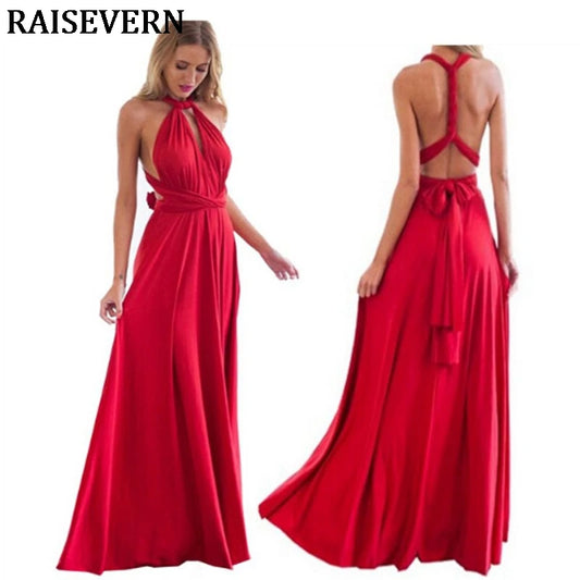 Women Multiway Wrap Convertible Boho Maxi Club Dress Sexy Bandage Long Dress Party Bridesmaids Infinity Robe Longue Femme Dress