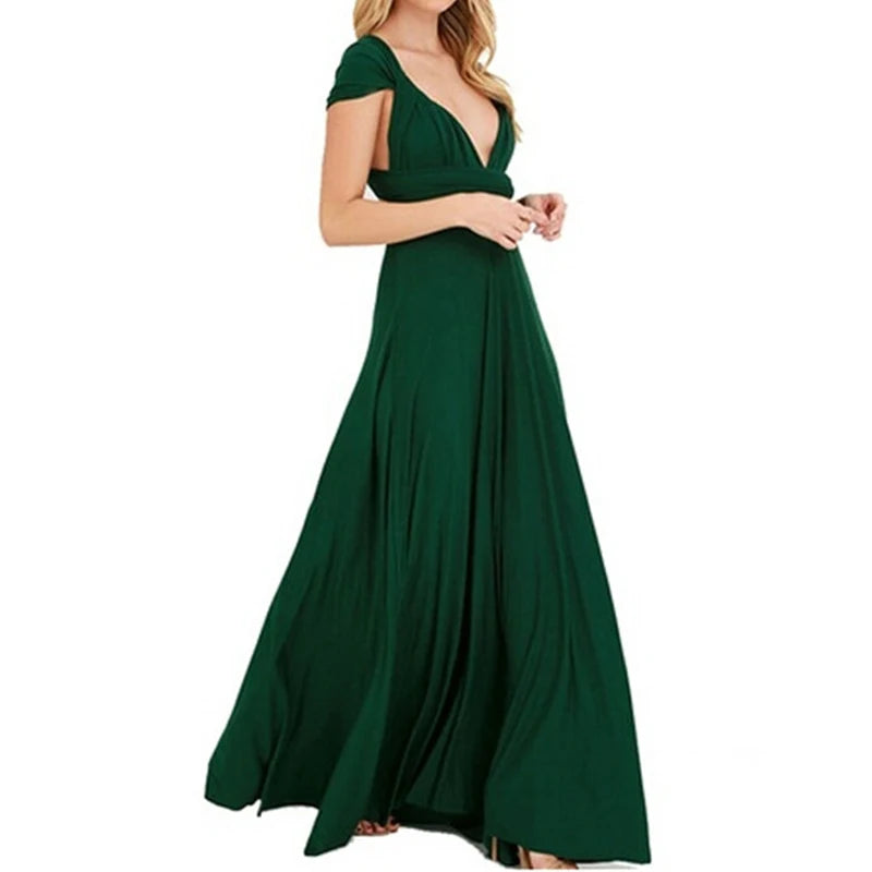 Women Multiway Wrap Convertible Boho Maxi Club Dress Sexy Bandage Long Dress Party Bridesmaids Infinity Robe Longue Femme Dress