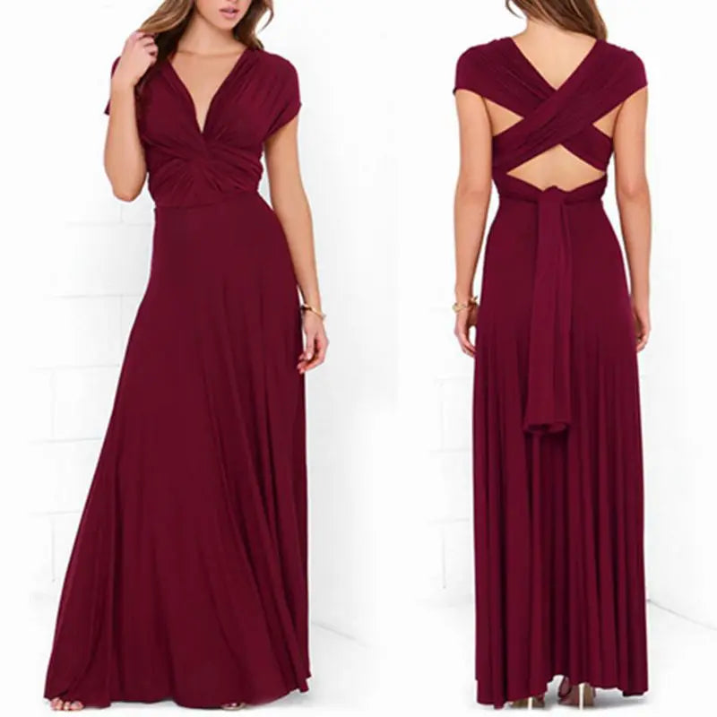 Women Multiway Wrap Convertible Boho Maxi Club Dress Sexy Bandage Long Dress Party Bridesmaids Infinity Robe Longue Femme Dress