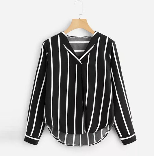 Womens Tops And Blouses Autumn Vintage Long Sleeve Shirt 2019 Women Clothes Striped Korean Ladies Tops Fashion Clothing