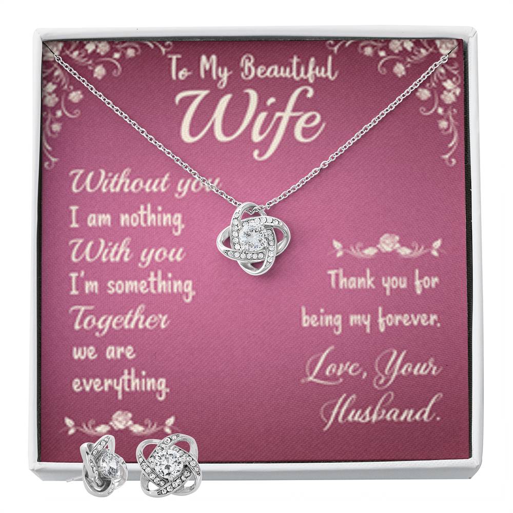Love Knot Earring & Necklace Set