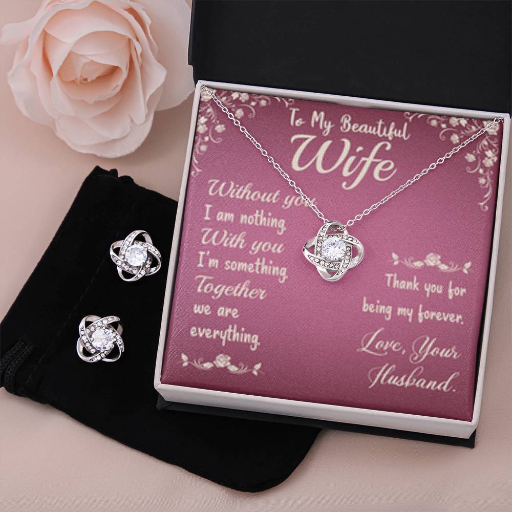 Love Knot Earring & Necklace Set
