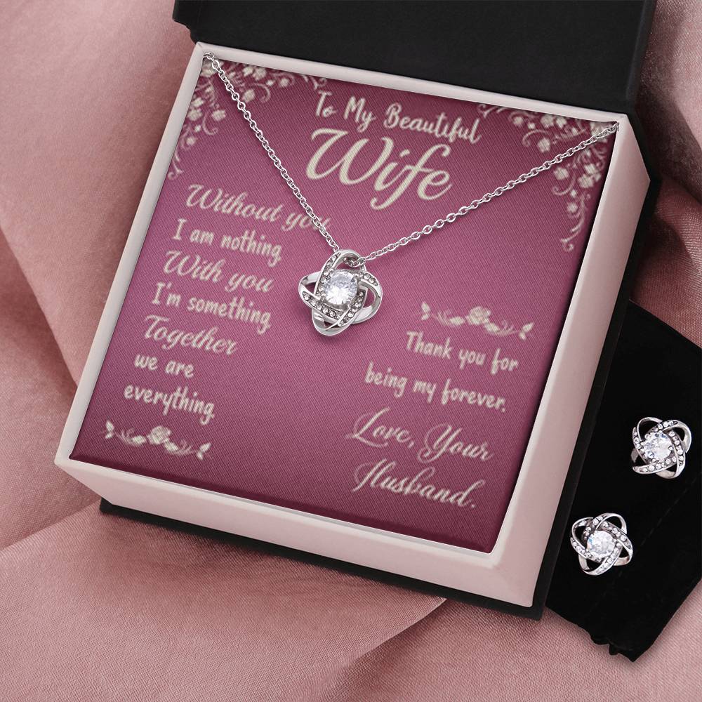 Love Knot Earring & Necklace Set