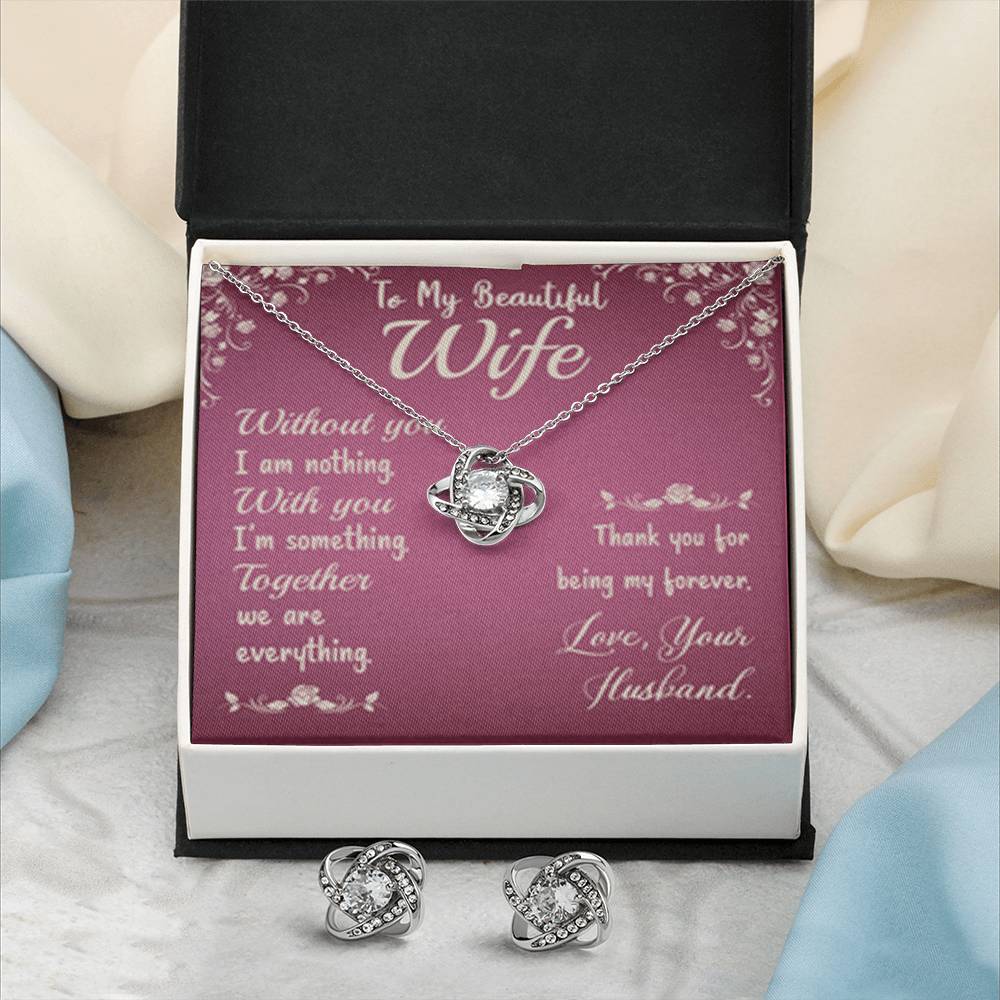 Love Knot Earring & Necklace Set