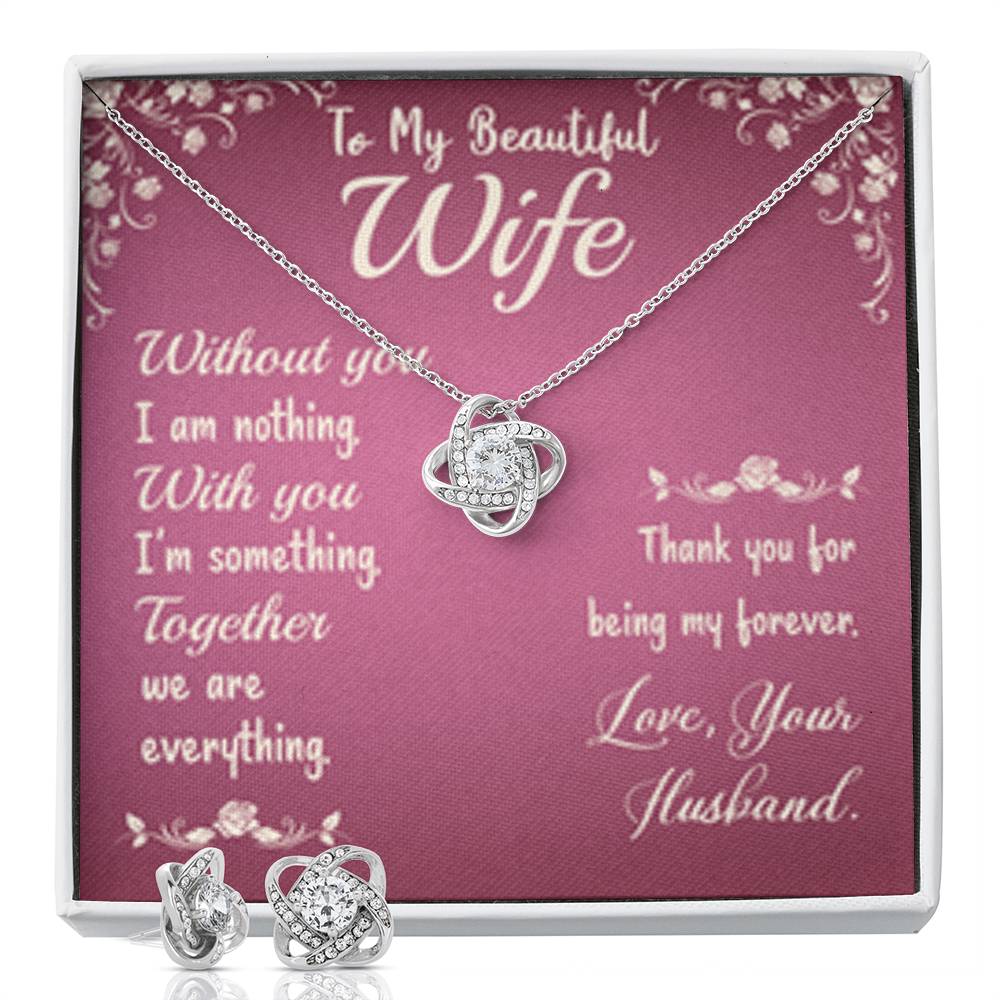 Love Knot Earring & Necklace Set