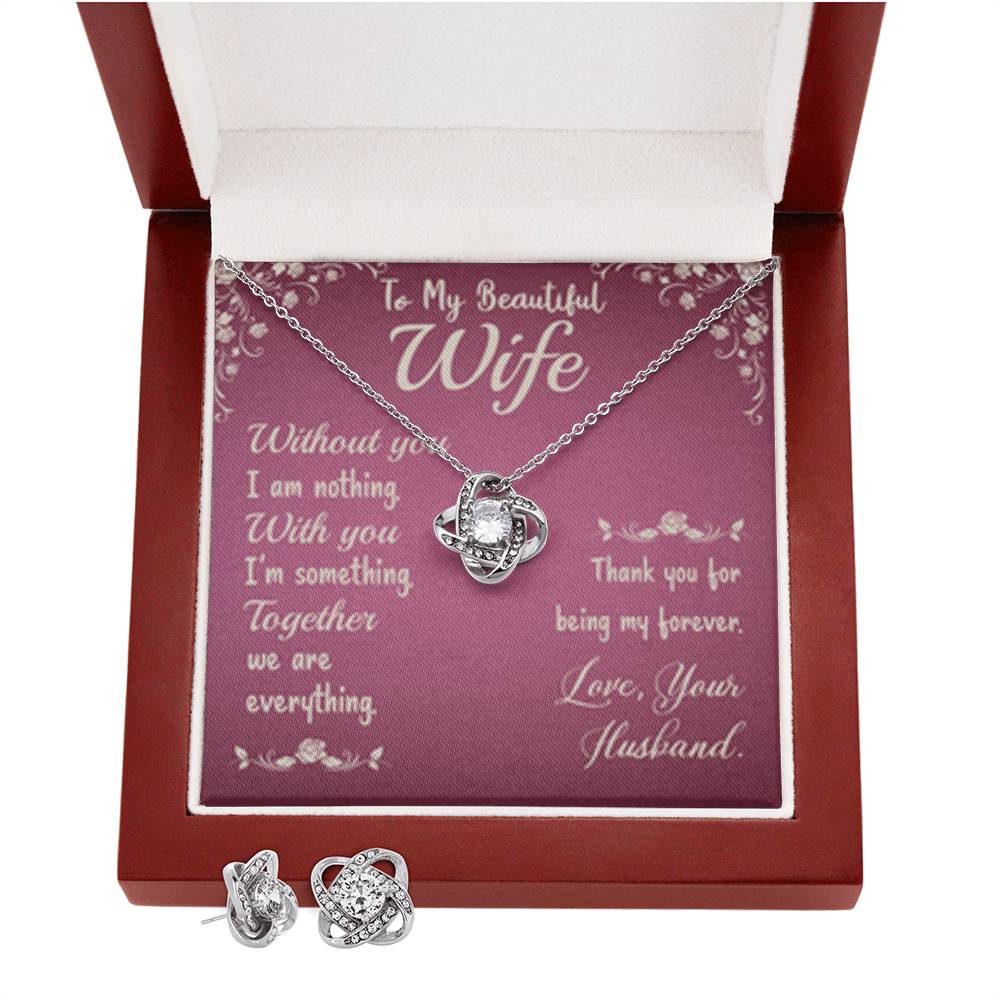Love Knot Earring & Necklace Set