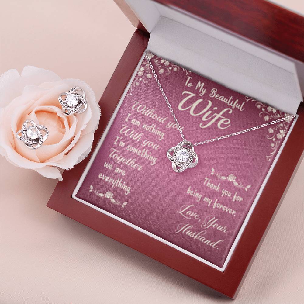 Love Knot Earring & Necklace Set