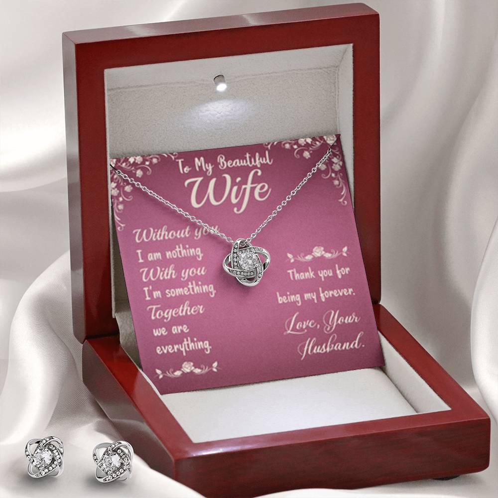 Love Knot Earring & Necklace Set