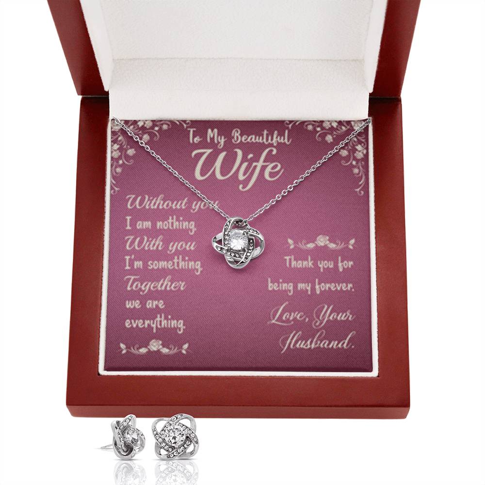 Love Knot Earring & Necklace Set