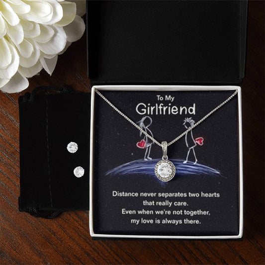 Eternal Hope Necklace + Clear CZ Earrings