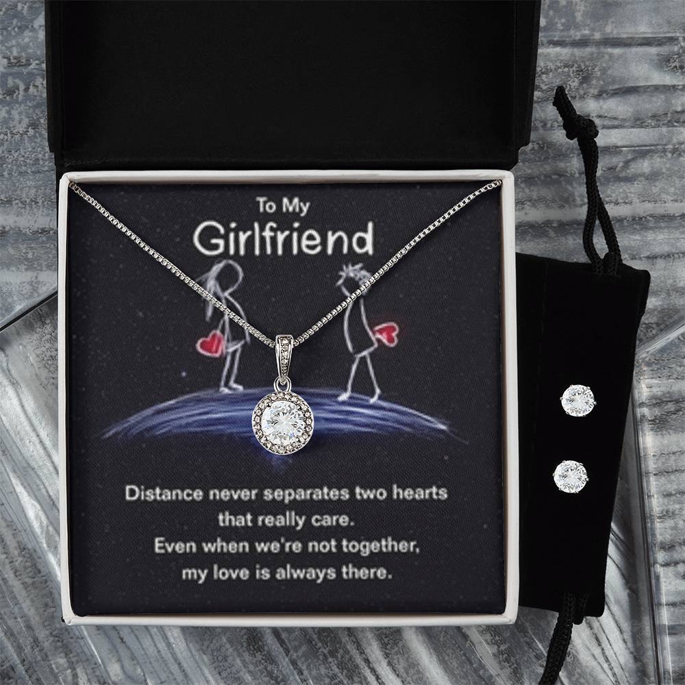 Eternal Hope Necklace + Clear CZ Earrings