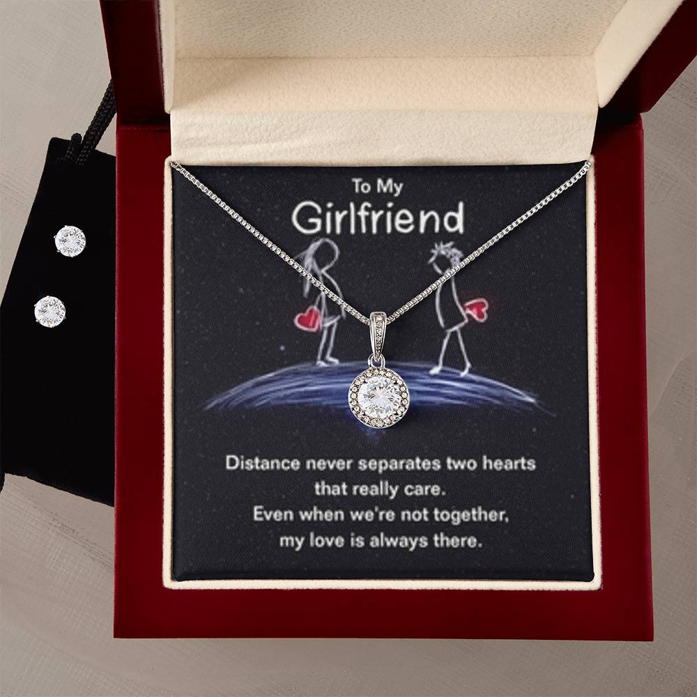 Eternal Hope Necklace + Clear CZ Earrings