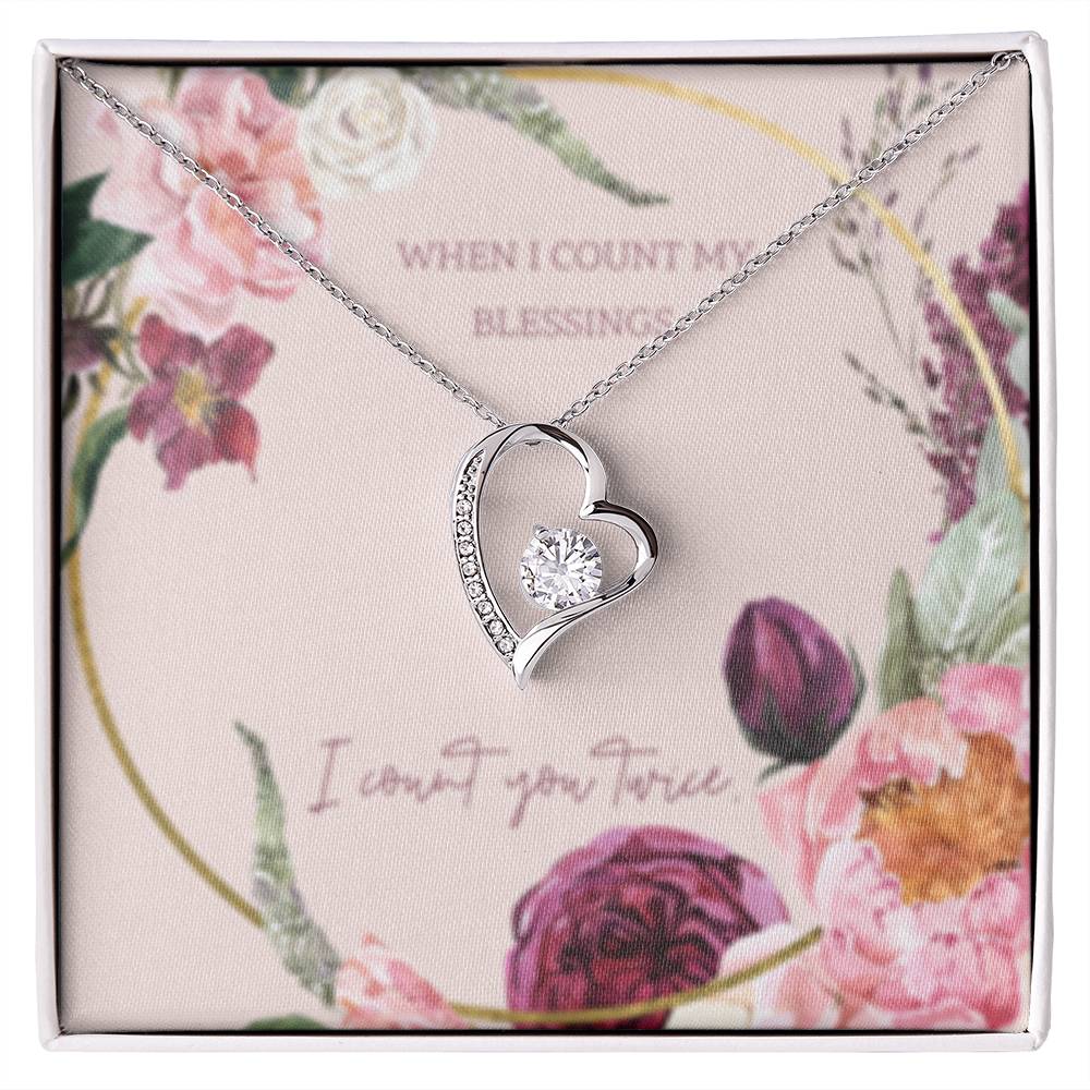 Forever Love Necklace + Sweet Devotion Flower Bouquet Bundle