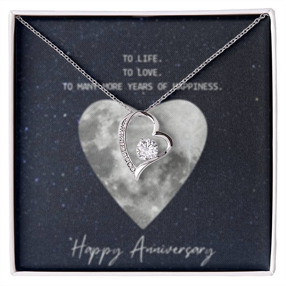 Forever Love Necklace + Sweet Devotion Flower Bouquet Bundle
